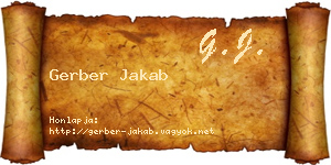 Gerber Jakab névjegykártya
